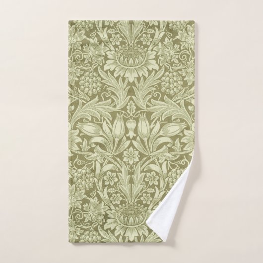 William Morris Zonnebloem Groene Bloem Bad Handdoek (Handdoek)