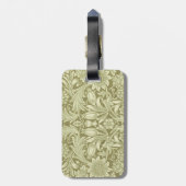 William Morris Zonnebloem Groene Bloem Bagagelabel (Achterkant verticaal)