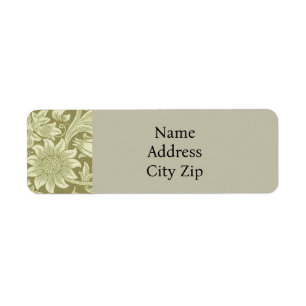 William Morris Zonnebloem Groene Bloem Etiket