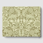 William Morris Zonnebloem Groene Bloem Gastenboek (Achterkant)