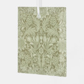 William Morris Zonnebloem Groene Bloem Glas Ornament (Voorkant links)