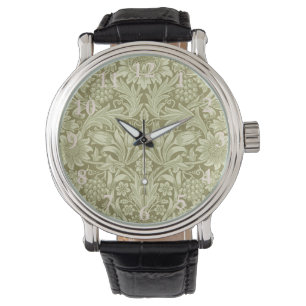 William Morris Zonnebloem Groene Bloem Horloge