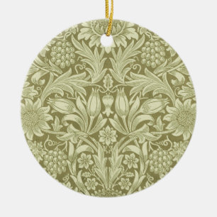 William Morris Zonnebloem Groene Bloem Keramisch Ornament