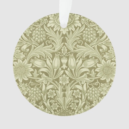William Morris Zonnebloem Groene Bloem Ornament (voorkant)