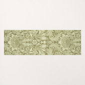William Morris Zonnebloem Groene Bloem Yogamat (Achterkant (horizontaal))