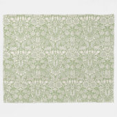 William Morris  Zonnebloem Lichtgroen Fleece Deken (Voorkant (Horizontaal))