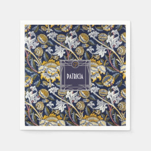 William Morris Zonnebloem monogram naam Servet