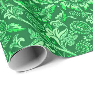 William Morris Zonnebloemen, Smaragdgroen Cadeaupapier
