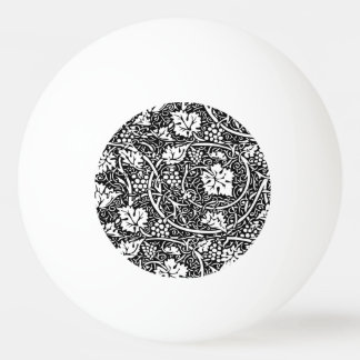 William Morris zwart-wit druivenrank patroon Pingpongballen