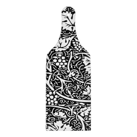 William Morris zwart-wit druivenrank patroon Snijplank (Voorkant)