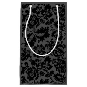 William Morris Zwart Wit Venetiaans Bloemmotief Klein Cadeauzakje