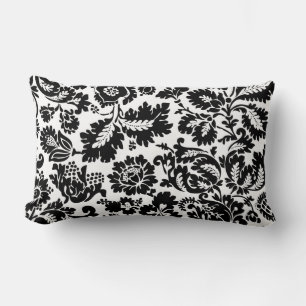 William Morris Zwart Wit Venetiaans Bloemmotief Kussen