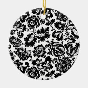 William Morris Zwart Witte Venetiaanse Bloemmotief Keramisch Ornament
