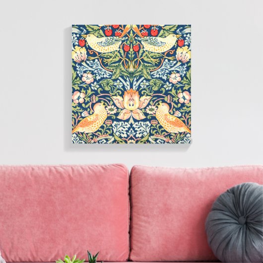 William Morris's aardbeiendief Canvas Afdruk (Insitu (Woonkamer))