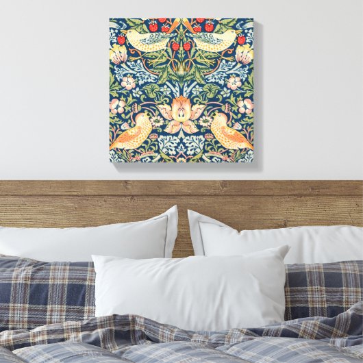 William Morris's aardbeiendief Canvas Afdruk (Insitu (Slaapkamer))