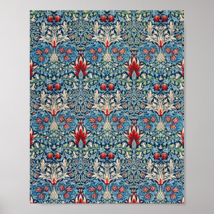William Morris's beroemde patroon van Snakeshead Poster