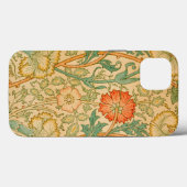 William Morris's roze en Roos beroemde patroon Case-Mate iPhone Case (Achterkant (horizontaal))