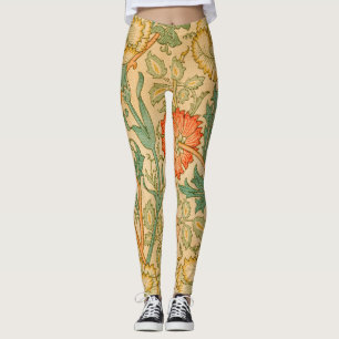 William Morris's roze en Roos beroemde patroon Leggings