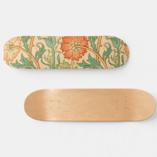 William Morris's roze en Roos beroemde patroon Skateboard (Horizontaal)