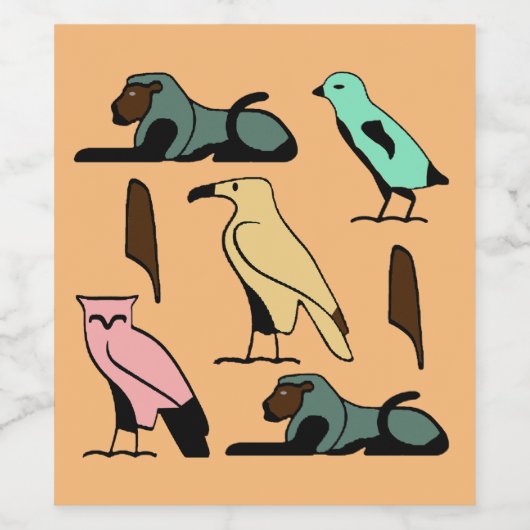 William Name in Hieroglyphs symbolen van het oude  Wijn Etiket (Enkel label)