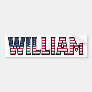 William Nom Prénom USA Autocollant Sticker Voiture