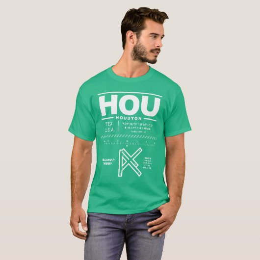William P. Hobby Airport HOU T-shirt (Voorkant volledig)