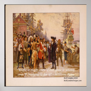 William Penn "Recht is Recht" Quote Poster