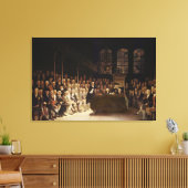 William Pitt spreekt het Parlement toe Canvas Afdruk (Insitu (Woonkamer))