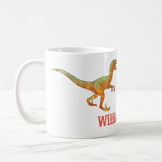 William raptor Funny Velociraptor Dinosaur Art Koffiemok (Links)