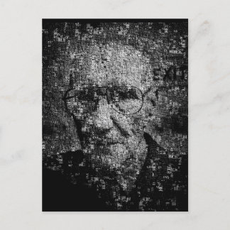 William S. Burroughs Typografische Portret Briefkaart