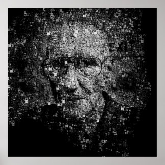 William S. Burroughs Typografische Portret Poster
