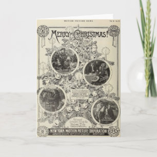 William S Hart Christmas 1914 stomme film adverten Feestdagen Kaart