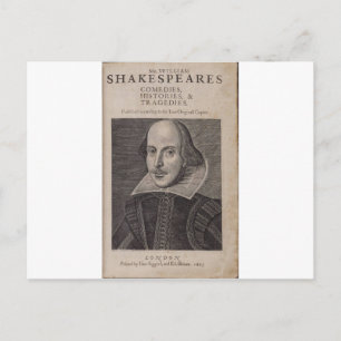 William Shakespeare, 1623 Briefkaart