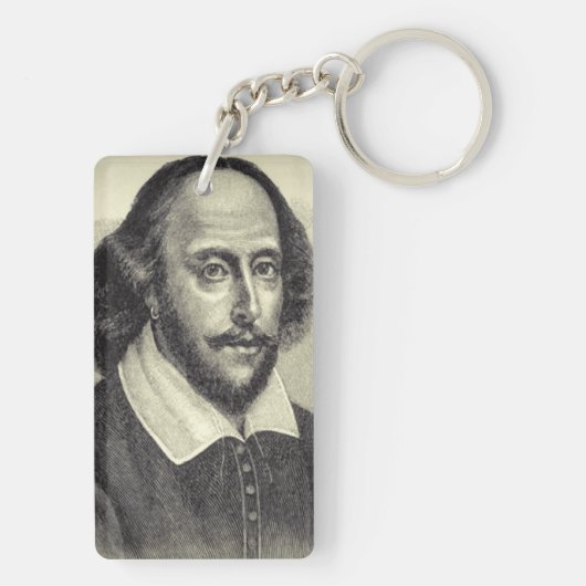 William Shakespeare Acrylische Sleutelhanger (achterkant)
