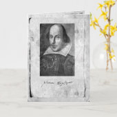 William Shakespeare avec la carte de voeux de (Fleur jaune)