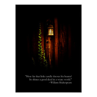 William Shakespeare Barn Lantern Perfect Poster