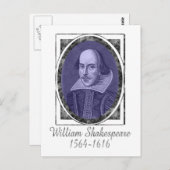 William Shakespeare Briefkaart (Voorkant / Achterkant)