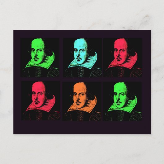 William Shakespeare Collage Briefkaart (Voorkant)