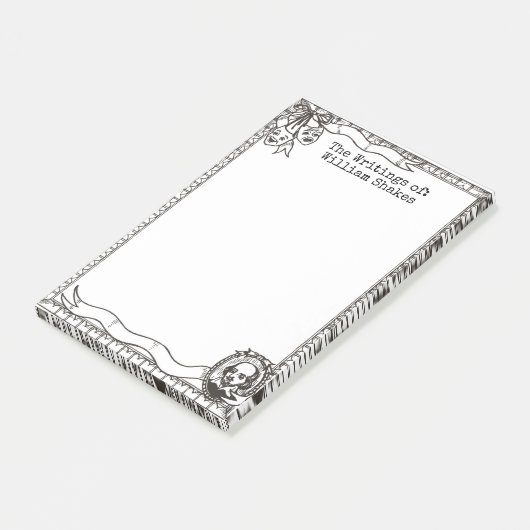 William Shakespeare Dessin Post-it® Notes 4 x 6 (Incliné)