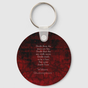 William Shakespeare Famous Love Quote Sleutelhanger