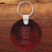 William Shakespeare Famous Love Quote Sleutelhanger (Voorkant)