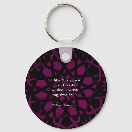 William Shakespeare Funny Quote "Ik vind deze plek Sleutelhanger (Voorkant)