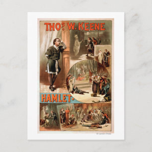 William Shakespeare "Hamlet" Theater Poster Briefkaart