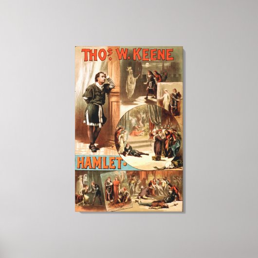 William Shakespeare "Hamlet" Theater Poster Canvas Afdruk (Voorkant)