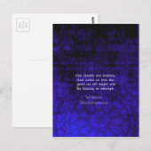 William Shakespeare Inspirerend Courage Quote Briefkaart (Voorkant / Achterkant)