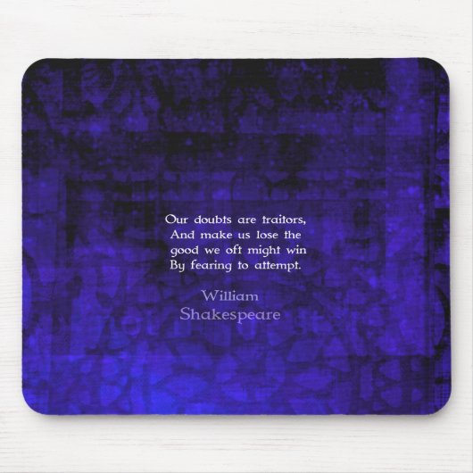 William Shakespeare Inspirerend Courage Quote Muismat (Voorkant)