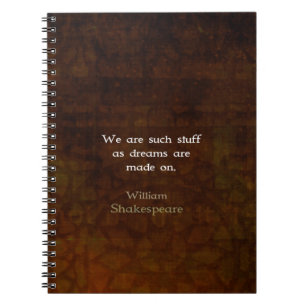 William Shakespeare Inspirerend Dream Quote Notitieboek