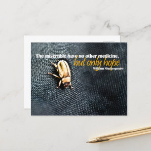 William Shakespeare Inspirerend Quote "Hoop" Briefkaart