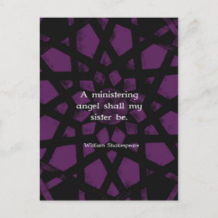 William Shakespeare Inspirerend zuster Quote Briefkaart