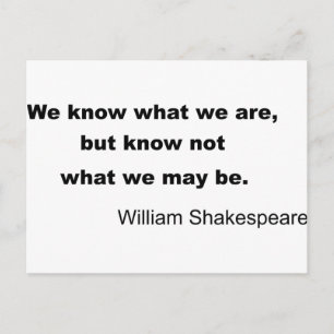 William Shakespeare Inspiring Quote Briefkaart